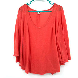 We the Free size small oversized orange red‎ top